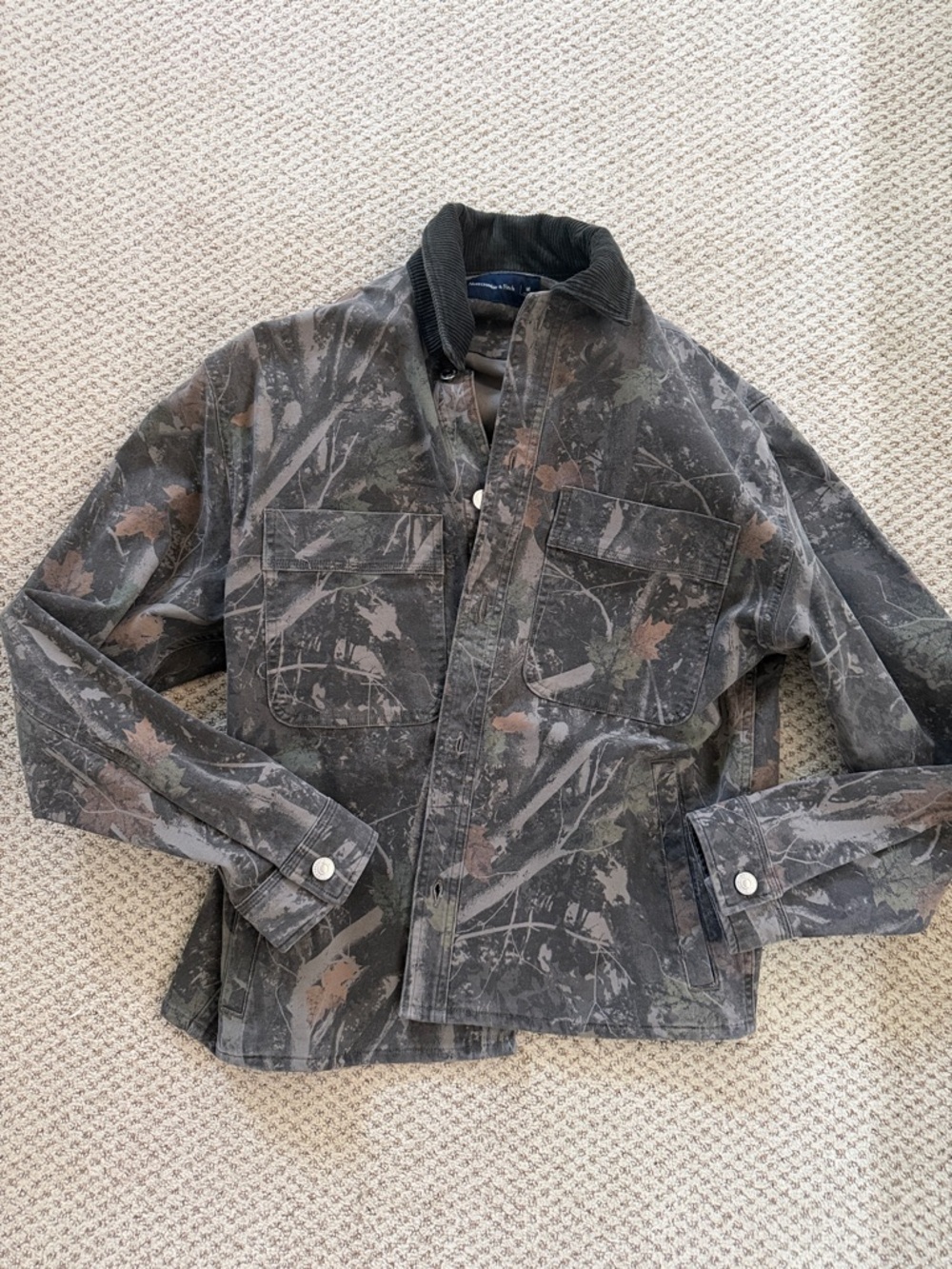 Abercrombie camo jacket size M